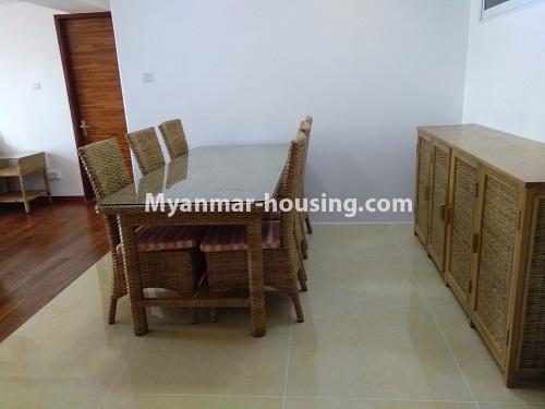 Myanmar real estate - for rent property - No.4180 - Nice condo room with excelolent view for rent in Bahan! - dining area
