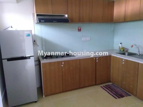 ミャンマー不動産 - 賃貸物件 - No.4180 - Nice condo room with excelolent view for rent in Bahan! - kitchen area