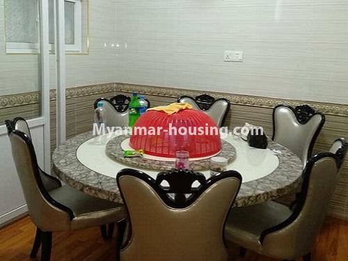 ミャンマー不動産 - 賃貸物件 - No.4182 - MMM Condo room for rent in Mingalar Taung Nyunt! - dining area