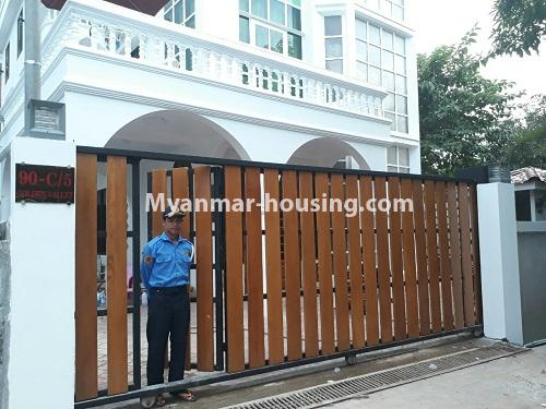 Myanmar real estate - for rent property - No.4187 - Serviced room for rent in Golden Valley, Bahan! - main gate