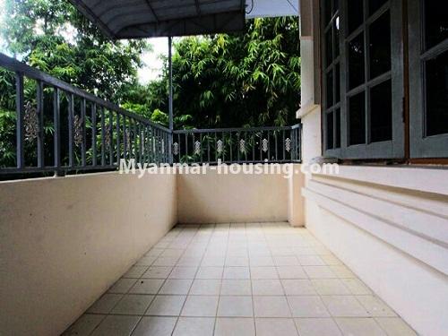 Myanmar real estate - for rent property - No.4188 - Landed house for rent in Pan Hlaing Housing, Sanchaung! - upstairs balcony view
