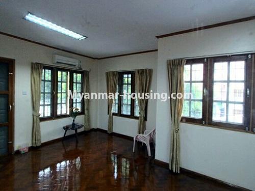 Myanmar real estate - for rent property - No.4188 - Landed house for rent in Pan Hlaing Housing, Sanchaung! - upstairs hall room