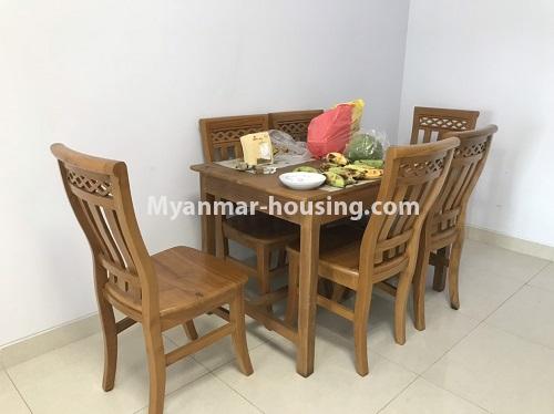 Myanmar real estate - for rent property - No.4190 - Hilltop Vista condo room for rent in Ahlone! - dining area