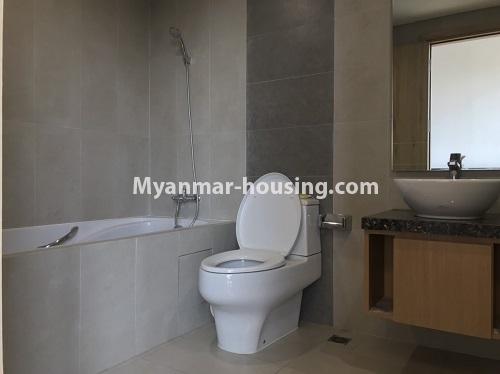 Myanmar real estate - for rent property - No.4190 - Hilltop Vista condo room for rent in Ahlone! - bathroom