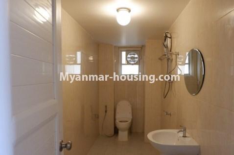 Myanmar real estate - for rent property - No.4191 - River View Point Condo room for rent in Ahlone! - bathroom 