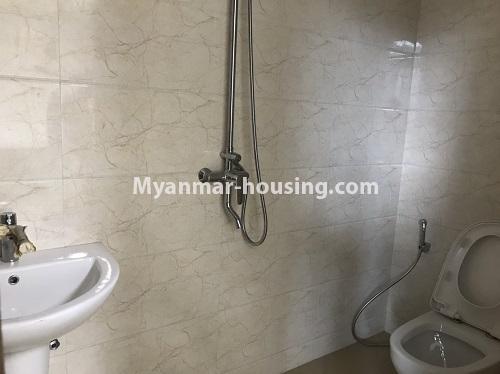 Myanmar real estate - for rent property - No.4193 - Condo room for rent in Yankin! - bathroom
