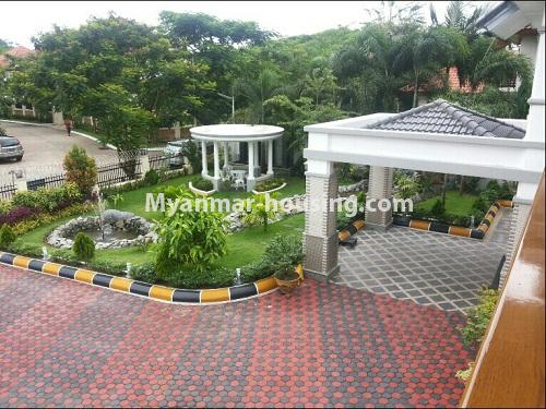 Myanmar real estate - for rent property - No.4194 - A nice villa for rent in Hlaing! - compound view