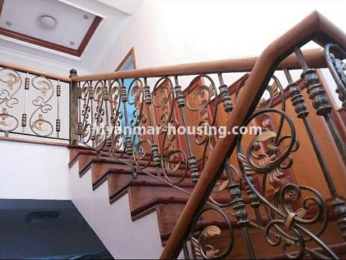 Myanmar real estate - for rent property - No.4194 - A nice villa for rent in Hlaing! - stairs view