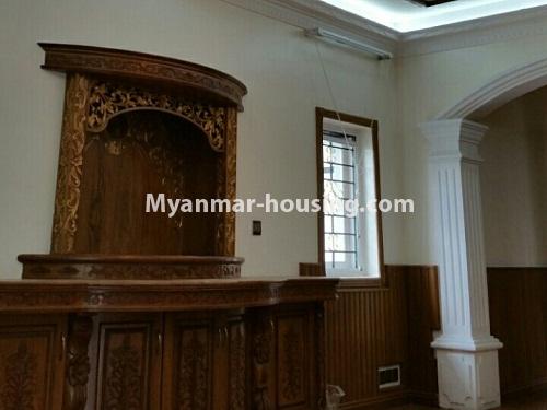 Myanmar real estate - for rent property - No.4194 - A nice villa for rent in Hlaing! - shrine view