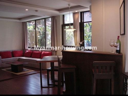 ミャンマー不動産 - 賃貸物件 - No.4199 - Serviced room for rent near Myanmar Plaza! - living room