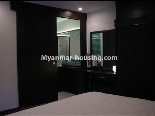 Myanmar real estate - for rent property - No.4199 - Serviced room for rent near Myanmar Plaza! - master bedroom