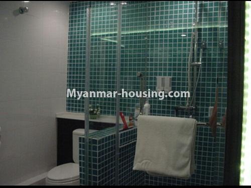 Myanmar real estate - for rent property - No.4199 - Serviced room for rent near Myanmar Plaza! - bathroom