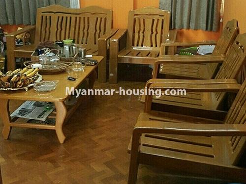 Myanmar real estate - for rent property - No.4200 - Landed house for rent in Kamaryut. - Living rfoom