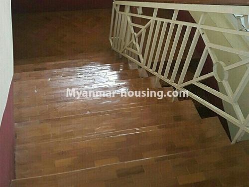Myanmar real estate - for rent property - No.4200 - Landed house for rent in Kamaryut. - stair 