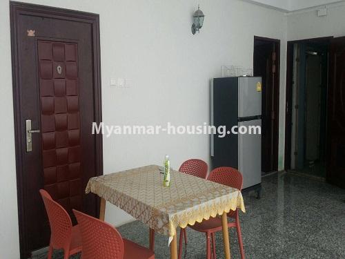 Myanmar real estate - for rent property - No.4210 - Nice penthouse for rent in Downtown. - dining area