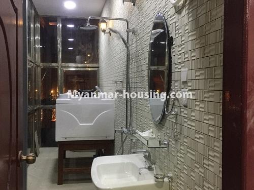 Myanmar real estate - for rent property - No.4210 - Nice penthouse for rent in Downtown. - bathroom