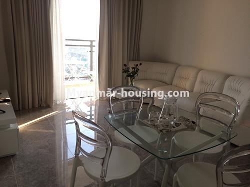 缅甸房地产 - 出租物件 - No.4213 - Nice condo room for rent in Golden City, Yankin! - living room