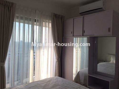 缅甸房地产 - 出租物件 - No.4213 - Nice condo room for rent in Golden City, Yankin! - master bedroom