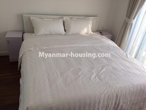 缅甸房地产 - 出租物件 - No.4213 - Nice condo room for rent in Golden City, Yankin! - bedroom and matterss view