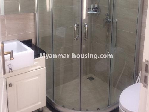 缅甸房地产 - 出租物件 - No.4213 - Nice condo room for rent in Golden City, Yankin! - bathroom view