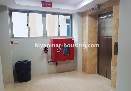Myanmar real estate - for rent property - No.4215 - Condo room for rent in Sa mone Street, Dagon! - lift and fire alarm