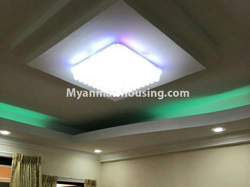 Myanmar real estate - for rent property - No.4217 - Condo room for rent in Hlaing! - ceiling view