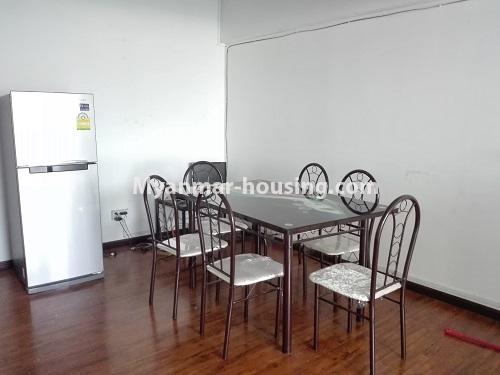 Myanmar real estate - for rent property - No.4219 - New Condo Penthouse for rent in Hlaing! - dining area