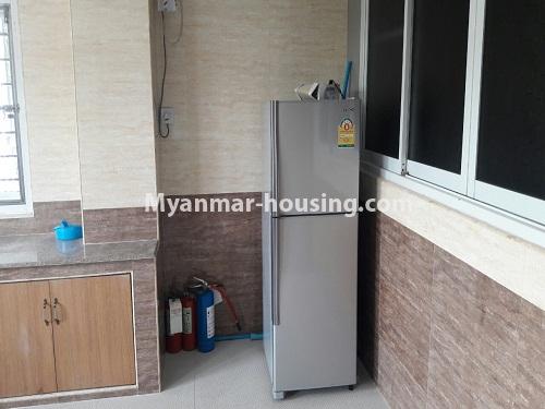 Myanmar real estate - for rent property - No.4220 - Condo room for rent near Myaynigone, Sanchaung! - kitchen area