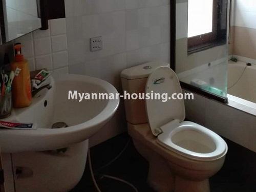 Myanmar real estate - for rent property - No.4221 - Landed house for rent in F.M.I, Hlaing Thar Yar - bathroom view