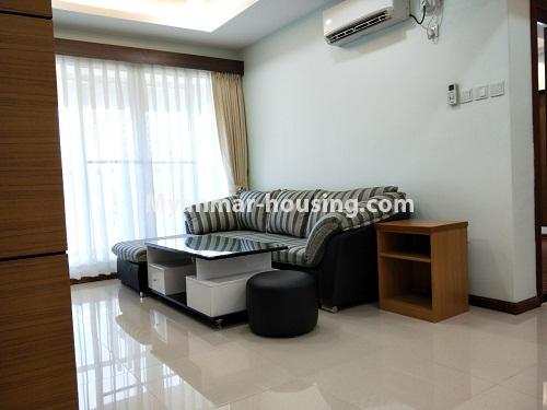 Myanmar real estate - for rent property - No.4224 - Condo room for rent in Tarmway! - living room view