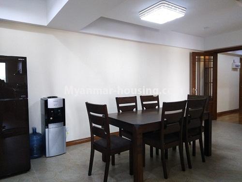 Myanmar real estate - for rent property - No.4227 - Nice condo room for rent in Ahlone! - dining area