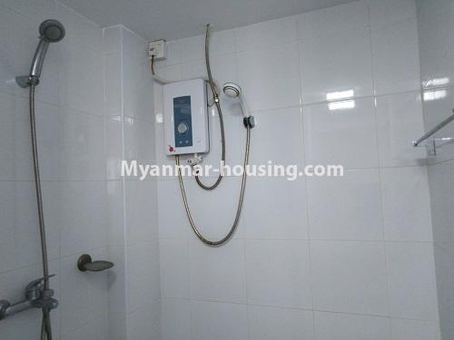 Myanmar real estate - for rent property - No.4227 - Nice condo room for rent in Ahlone! - master beroom bathroom ivew