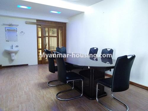 Myanmar real estate - for rent property - No.4228 - Nice condo room for rent in Ahlone! - dining area