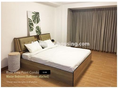 Myanmar real estate - for rent property - No.4229 - High floor condo room with nice view for rent in Ahlone! - master bedroom view