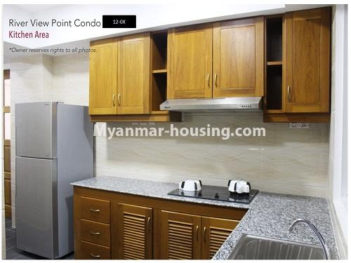 Myanmar real estate - for rent property - No.4229 - High floor condo room with nice view for rent in Ahlone! - kitchen view