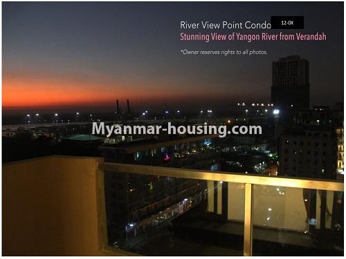 Myanmar real estate - for rent property - No.4229 - High floor condo room with nice view for rent in Ahlone! - balcony view