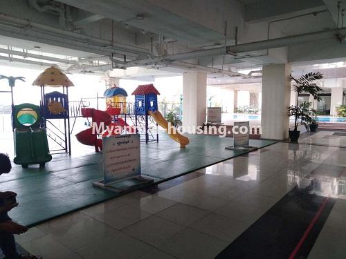 Myanmar real estate - for rent property - No.4229 - High floor condo room with nice view for rent in Ahlone! - play ground view