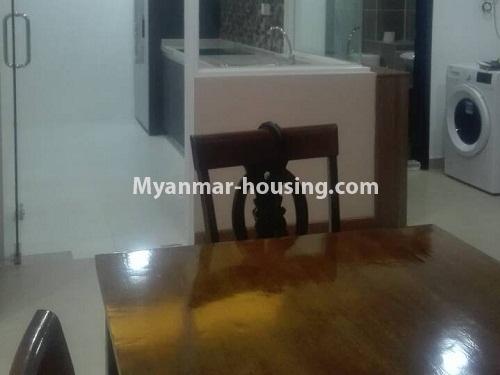 Myanmar real estate - for rent property - No.4230 - New condo Room for rent in the heart of Yangon! - another view of dining area