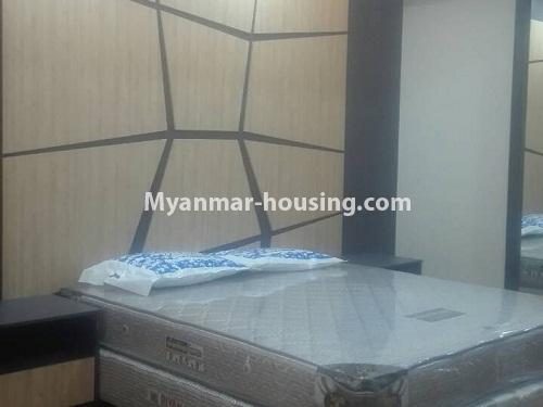 မြန်မာအိမ်ခြံမြေ - ငှားရန် property - No.4230 - ရန်ကုန်မြို့လည်ခေါင်တွင် ကွန်ဒိုခန်းအသစ် ငှားရန်ရှိသည်။ - master bedroom view
