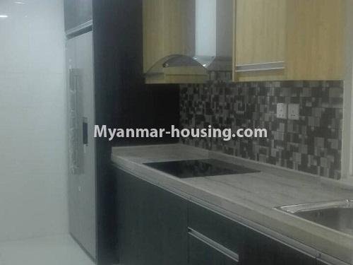 Myanmar real estate - for rent property - No.4230 - New condo Room for rent in the heart of Yangon! - another view of kitchen