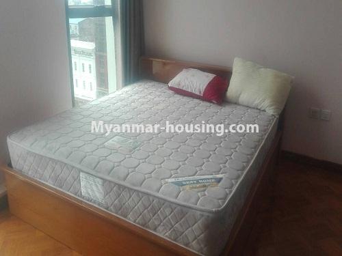 缅甸房地产 - 出租物件 - No.4231 - New condo Room for rent in the heart of Yangon! - another view of master bedroom