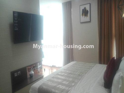 Myanmar real estate - for rent property - No.4232 - New condo Room for rent in the heart of Yangon! - bedroom view