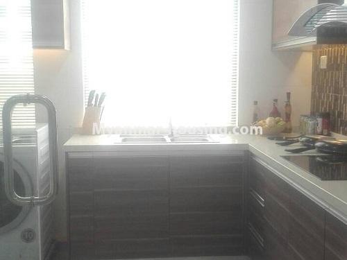 缅甸房地产 - 出租物件 - No.4232 - New condo Room for rent in the heart of Yangon! - kitchen view