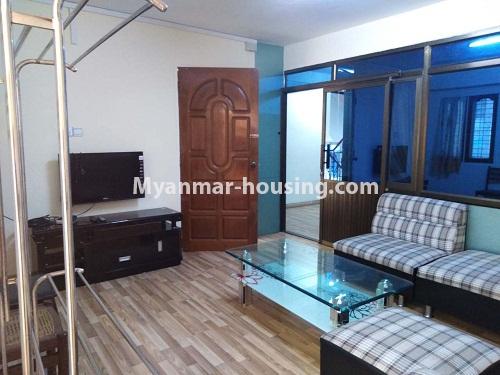 Myanmar real estate - for rent property - No.4237 - Apartment for rent in Bahan! - living room view