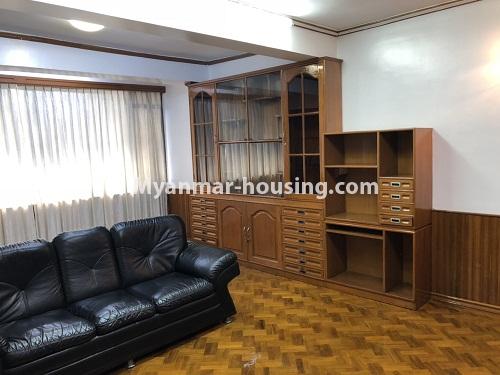 Myanmar real estate - for rent property - No.4241 - Condo room in Pyay Road Sein Gay Har, Dagon! - living room view