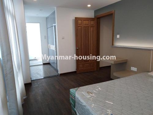 Myanmar real estate - for rent property - No.4242 - New condo room for rent on Parami Road. - master bedrom view