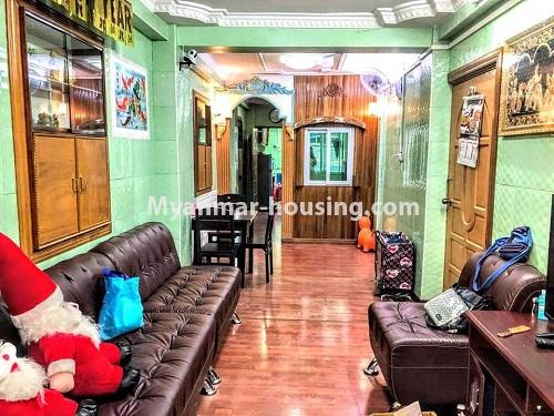 Myanmar real estate - for rent property - No.4245 - Condo room for rent in Botahtaung! - living room