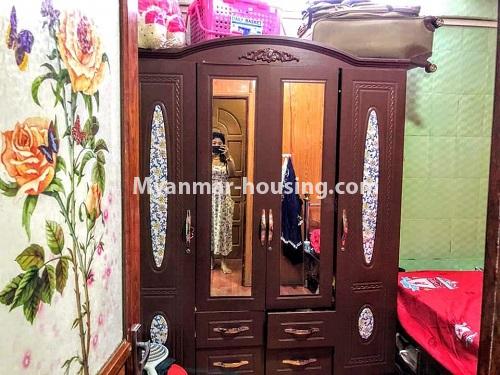 Myanmar real estate - for rent property - No.4245 - Condo room for rent in Botahtaung! - wardrobe in bedroom