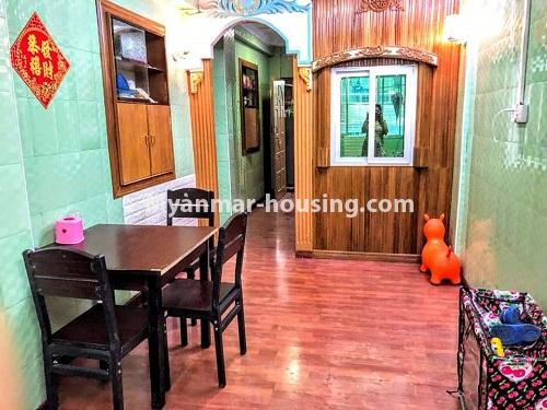 Myanmar real estate - for rent property - No.4245 - Condo room for rent in Botahtaung! - dining area