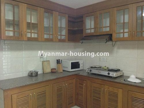 Myanmar real estate - for rent property - No.4249 - Condo room for rent in White Cloud Condo Township. - kitchen 